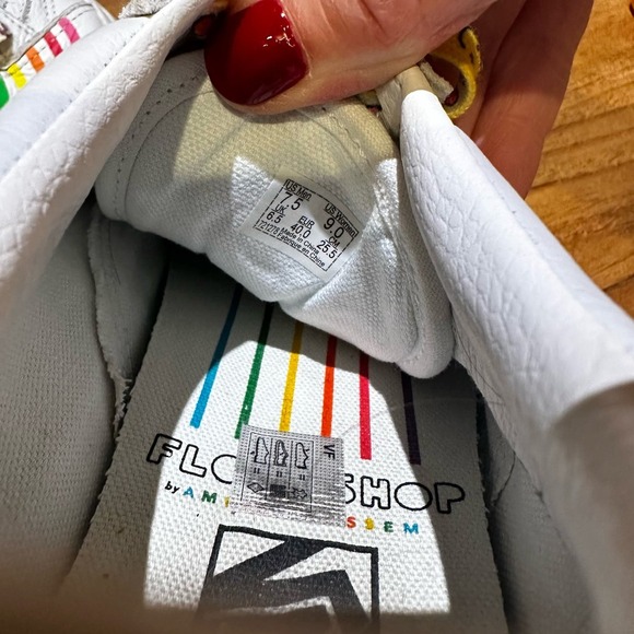 Vans Classic Flour Shop Rainbow Pride Colorful Unisex Skate Sneakers Leather - Picture 9 of 9